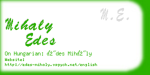 mihaly edes business card